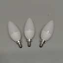 Lepro E12 LED Candelabra Light Bulbs, 5000 Kelvin Daylight White 5.5 watt, 40 watt Equivalent B11 C37 Ceiling Fan Bulb Chandelier Bulbs, Type B Small Base Candle Lights, Plastic, Not-dimmable, 3-Pack