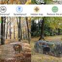 Live Feral Cat Trap Cage with Cover, Heavy Duty Folding Animal Traps Cage for Stray Cats, Large Humane Cat Trap for Raccoon, Squirrel, Skunk, Catch and Release