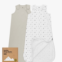 2-Pack Organic Baby Sleep Sacks, 100% Cotton - Soft & Breathable 0.5TOG Baby Wearable Blanket, Toddler Sleeping Sack Size M