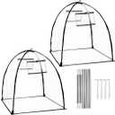 Plant Covers Freeze Protection, Outdoor Garden Frost Cover, Plant Covers from Animals, garden cloches for plants, Reusable Shrub Small Greenhouse, Potted Fruit Pest Protector Large(Transparent,2-Pack) (clear-PVC)