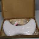 ANGNYA U-shaped Arm Rest for Nails Tech, Nail Arm Rest with Detachable Brackets Microfiber PU Leather Manicure Hand Rest Pillow for Nail Tech Must Haves Manicure Tools (White)