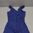 Acelitt Womens Casual Summer Crewneck Ruffle Sleeveless Rompers (Small, B-royal Blue)
