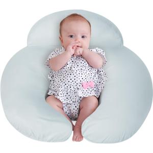 AMASKY Breast Feeding Pillows for Mom, Soft Cover with Breathable Filling, Machine Washable, Cotton, Light Blue, Pallet of Product