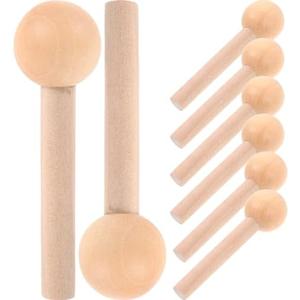 Angoily 10-Pack Wooden Pegs & Hooks for Pegboard - 3.14x0.86 Inch