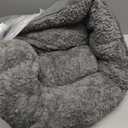 Dog Bed for Medium Large Dogs Washable, Super Soft Rectangle Dog Beds Medium Large Size, Warming Durable Pet Bed with Anti-Slip Bottom, Anti-Anxiety, Grey, 30 x 24 x 9inch
