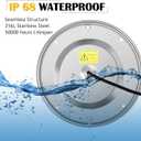 Color Changing LED Pool Lights for Inground Pool, 60W 10 Inch Pool Lighting for Wet Niche with Remote Controller & APP, Submersible Pool Light Underwater Swimming Pool, 50 Foot Cord