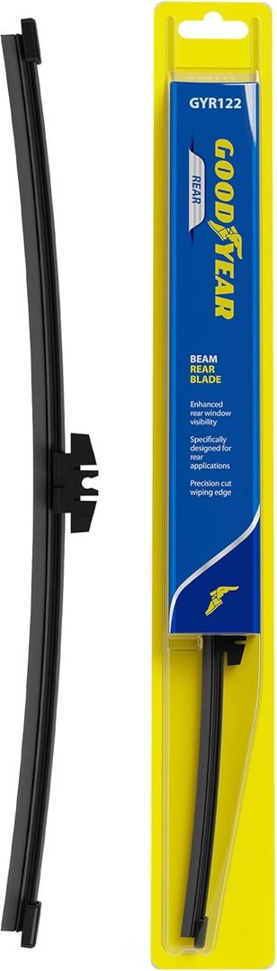 Goodyear 12" Beam Wiper Blade for Curved Rear Windows, Replacement for Beam Wiper Arms, Pack of 1