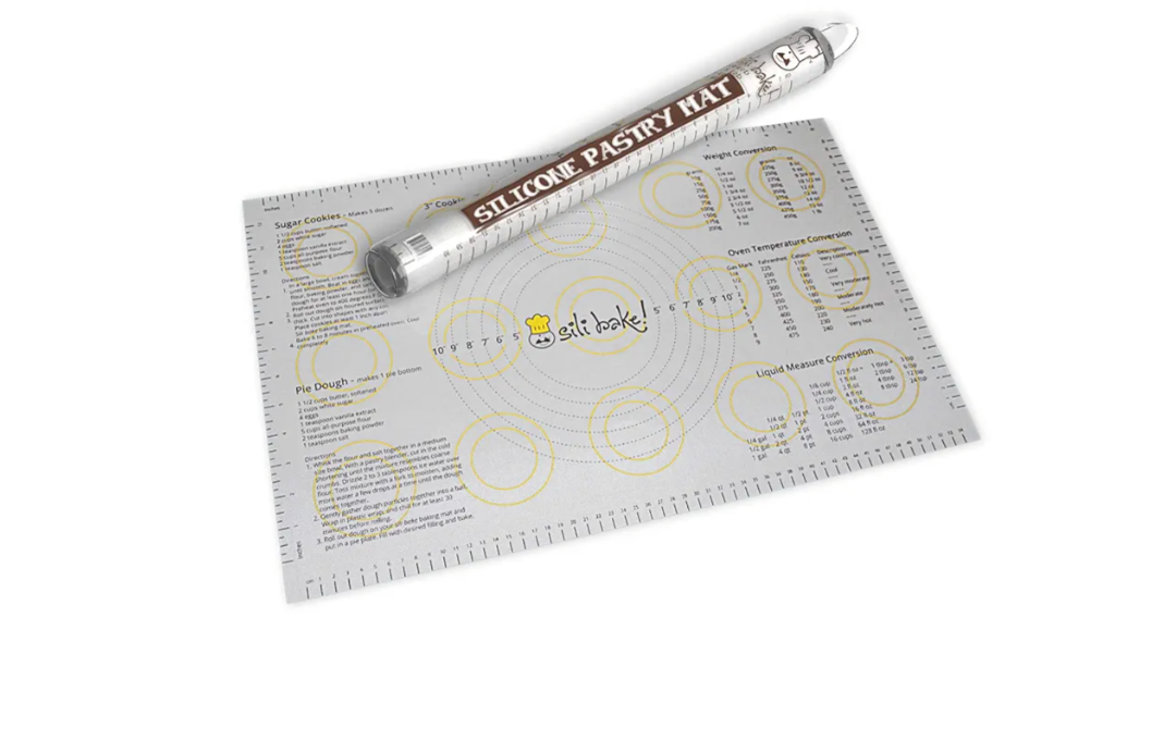 Silicone Pastry Mat with Measurements. Finally a Baking Mat That Actually Works. Designed in the USA. Extra Large 26” x 18”