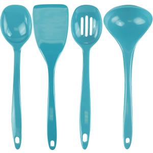 Calypso Basics by Reston Lloyd Melamine Utensil Set, 4-Piece, Turquoise (81702)