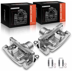 A-Premium Disc Brake Caliper Assembly with Bracket Compatible with GMC, Pontiac, Saturn & Chevy Models - Captiva Sport 2012-2015, Equinox 2007-2017, Terrain 2010-2017, Torrent 07-09, Vue 08-10 - Rear