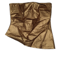 PRETTYGARDEN Women's Faux Leather Tube Tops 2025 Summer Strapless Asymmetrical Ruched Bandeau Shirts Going Out Club Outfits M