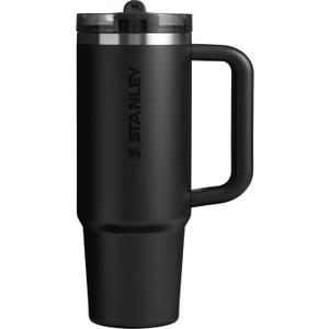 STANLEY Quencher ProTour Flip Straw Tumbler with Leakproof Lid 30 oz | Built-In Straw and Handle | Cup Holder Compatible for Travel | Insulated Stainless Steel Cup | BPA-Free | Black