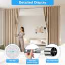 AIZESI 41-182 Inch Heavy Duty Silver Tension Curtain Rod - No Drilling, Adjustable, Rust-Proof for Outdoor, Living Room, Bathroom