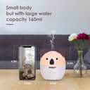 Small Essential Oil Diffuser,160ml Cute Koala Cartoon Aromatherapy Diffusers with Auto Shut-Off Function,Cool Mist Humidifier with Warm White Lights for Home Office Bedroom