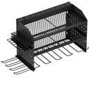 Durstruct Power Tool Organizer Wall Mount with Charging Station | Heavy-Duty Metal Garage Tool Storage Rack | 8-Outlet Power Strip & 4 Tool Hangers | for Workshop & Garage Organization