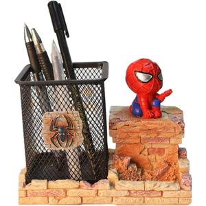 BREIS Spiderman Pen Holder, Creative Novelty Office Desk Decorations Man boy Girls Gadgets Stationery Storage Box Unique Gifts for Spiderman Fans (Red-A)
