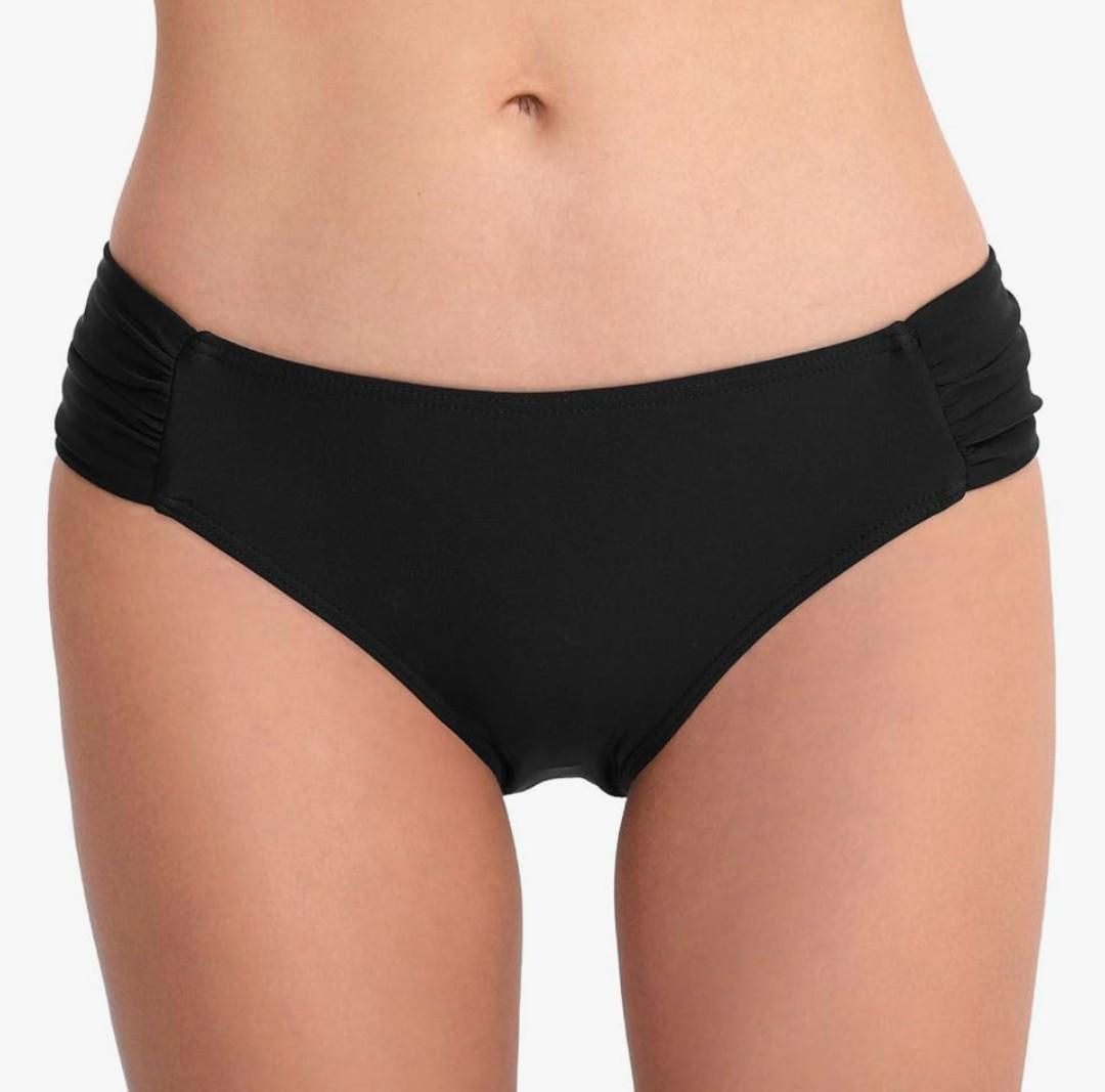 Women's Bathing Suit Bottoms Full Coverage Ruched Bikini Tankini Bottom Swimsuit Brief Black M