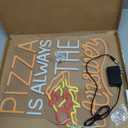 Pizza Is Always The Answer Neon Sign, Dimmable LED Neon Light Art Decorative, Pizza Led Light Neon Signs for Wall Decor