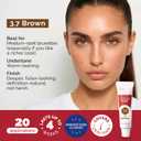 RB RENATA BEAUTY Tint Kit Cream Hair Dye Kit with Developer and Application Brush for Spot Coloring - Covers Gray Hairs, Smudge-Proof, Long-Lasting Up to 4 Weeks, 20 Applications [Brown]