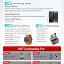 Wireless Charger for Samsung: 3 in 1 Wireless Charging Station for Samsung Galaxy Watch 8 7 6 5 4 3 Pro Classic Galaxy Buds - Charger Dock Stand for S25 S24 Ultra S23 S22 S21 Note Z Fold Android (Purple)