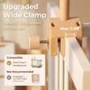 let's make Baby Crib Mobile Arm - Wooden Baby Mobile Crib Holder Height Adjustable for Hanging Baby Crib Attachment for Nursery Decor