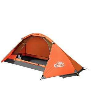 1 Person Tent for Camping Hiking Mountain Hunting Backpacking Tents 4 Season Resistance to Windproof Rainproof and Waterproof (Orange)