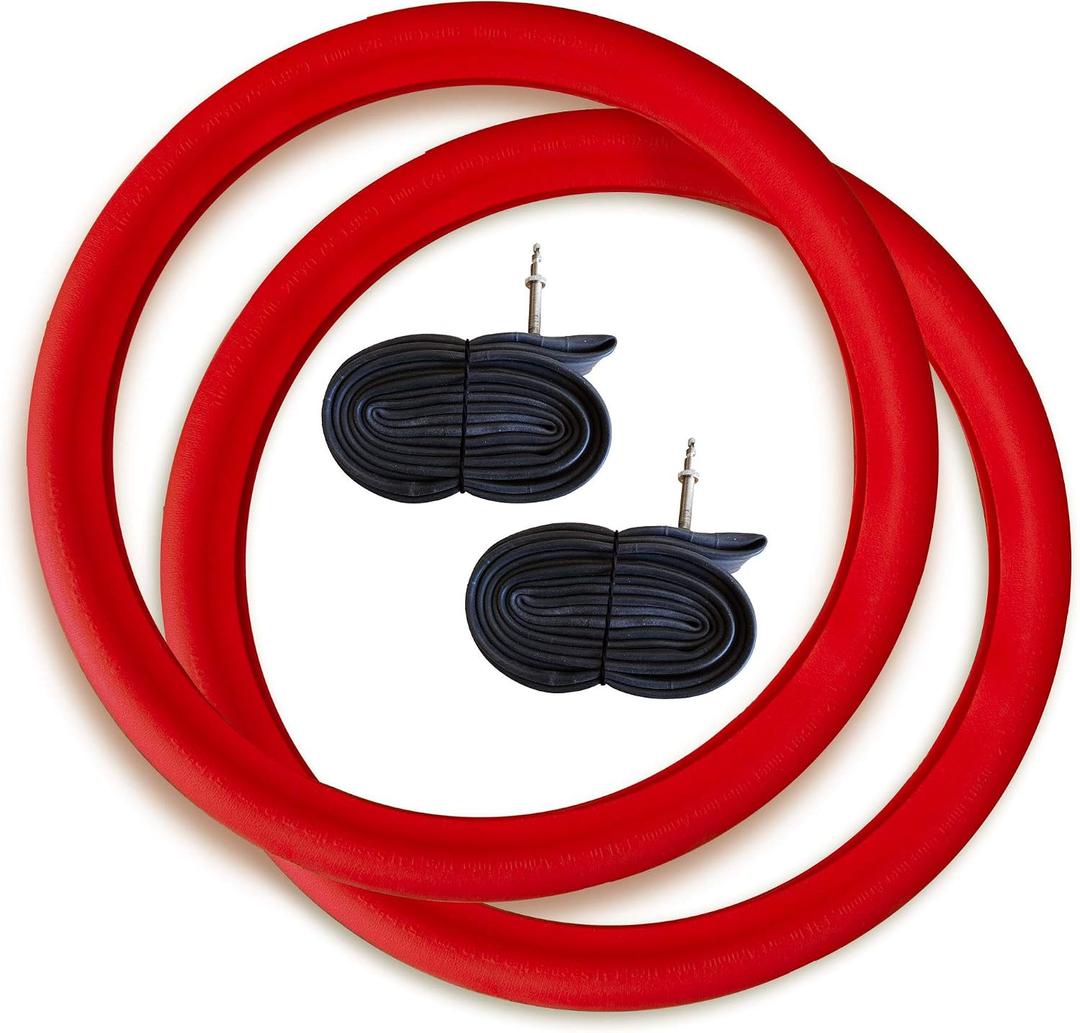 Tannus Armour Tire Inserts, 2 No Flat Bicycle Tire Liners with 2 Tubes, Puncture Proof Bicycle Tube Protectors, Stops Flats Compatible with E-Bikes, Mountain Bikes and More, 26" x 1.95-2.5"