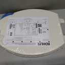 KOHLER 20110-96 Brevia, Slow Close Toilet Seat, Elongated Toilet Seat, Grip-Tight Bumpers Quick-Attach Hardware, Biscuit
