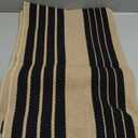 OJIA Outdoor Door Mat 27.5"x43", Black and Tan Outdoor Rugs Cotton Hand-Woven Front Door Rug Machine Washable Door Mats Striped Entry Rug for Front Porch/Farmhouse/Kitchen/Entryway/Outdoor Decor