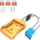 Battery Adapter 20V for Power Wheel Adapter Compatible with Dewalt 20V Battery with Wire Harness Connector Compatible with Peg-Perego Children Ride-on Car, 12AWG Wire with 40A Fuse