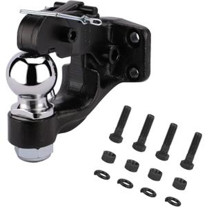 10-Ton Pintle Hook Trailer Hitches Receiver Hook Combination 2-5/16 Hitch Ball with Mounting Kit, 20000 lbs