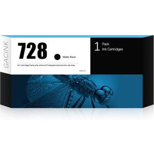 728 Ink Cartridge Matte Black (F9J68A) Latest Upgrade Replacement for HP 728 Ink Cartridges 300ml, Compatible with DesignJet T830 MFP & T730 Large Format Plotter Printers