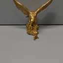 H&W Golden Eagle Statue, Flying Wild Bird Eagle Decorative Bronze Patina Resin FigurineM (Medium)