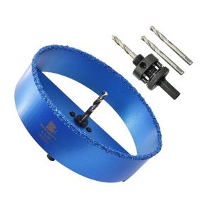 Recessed Light Carbide Grit Hole Saw 6-3/8" - BRSCHNITT Fast Cutting in Wood, MDF Drywall, Lath & Plaster, Hardi Board.