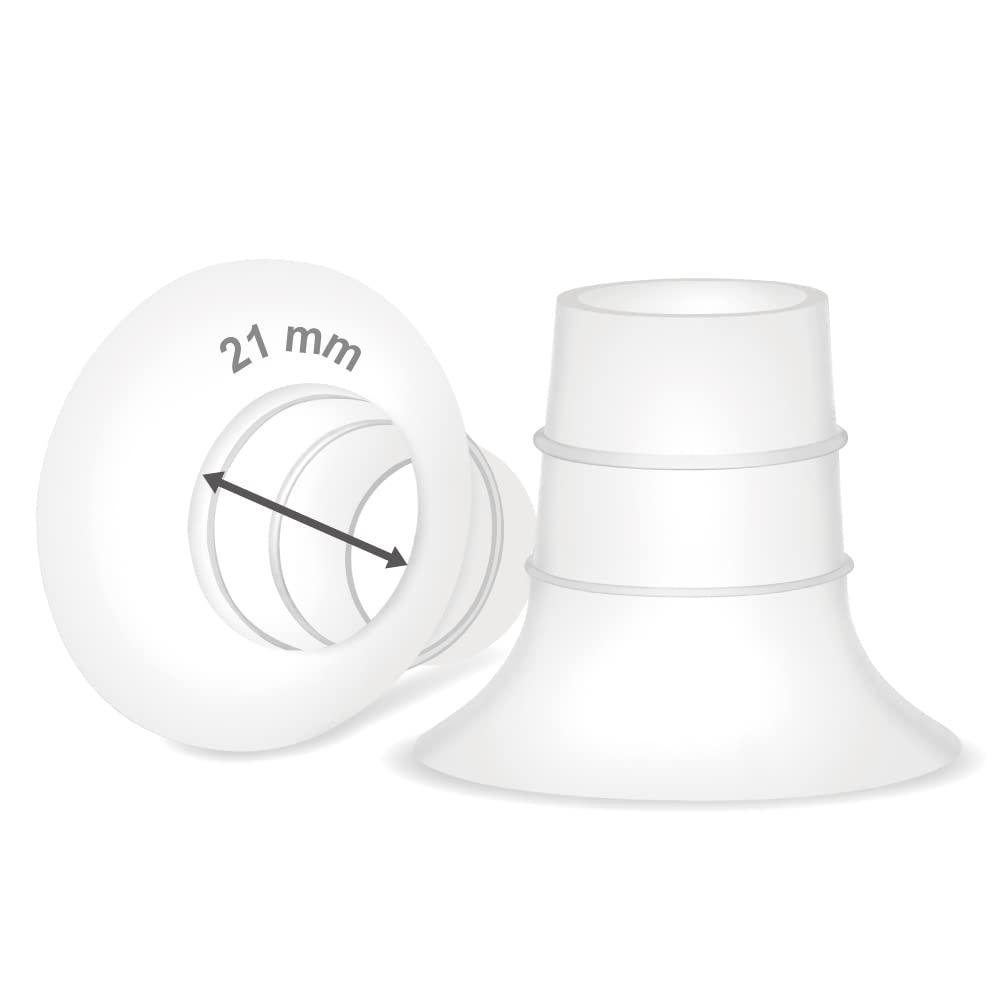 Maymom 21mm Flange Insert Compatible with 24mm Elvie Single/Double Electric, Elvie Stride Wearable Cup, Compatible with Medela PersonalFit Flex Shield, Not Original Elvie Replacement Pump Parts