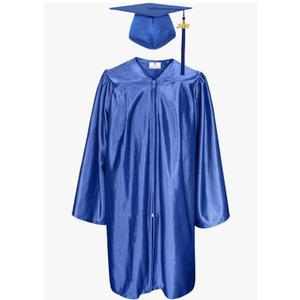 GradPlaza Shiny Preschool Graduation Cap and Gown for Kids 2025 and 2026 Tassel kindergarten graduation cap and gown, Size 30