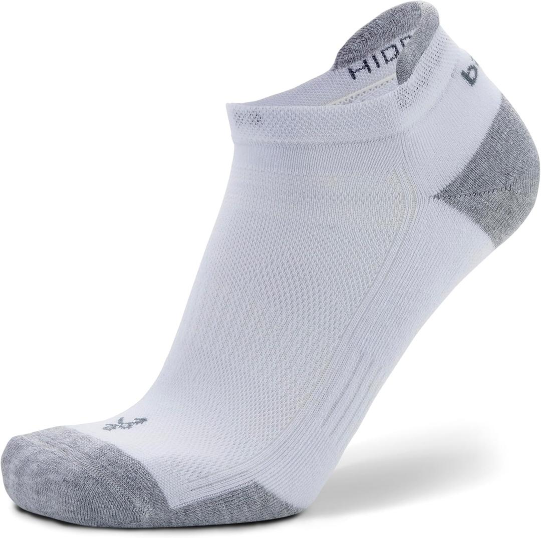 Balega Hidden Contour Impact Resistant/Cushioning Performance No Show Athletic Running Socks for Men & Women (1 Pair) (Medium, White)