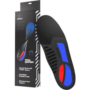 Spenco Total Support Max Shoe Insoles - Orthotic Metatarsal Arch Support Inserts - Absorbs Shock, Reduces Over-Pronation, Conforms to Foot Contours, Deep Heel Cupping Women's 9-10.5/Men's 8-9.5