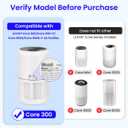 2-Pack Core 300 Replacement Filter Compatible with LEVOIT Core 300 and Core 300S Air Purifier, H13 True HEPA & Activated Carbon, Replace Core300-RF, White