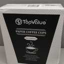 TV TOPVALUE 600 Pack 4 oz Paper Cups, Small Disposable Coffee Cups, Paper Espresso Cups, Hot/Cold Drinking Cups for Party, Picnic, Travel and Events