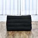 Leewadee Triangle Cushion – Comfortable Backrest for TV or Reading, Incline Pillow for Relaxing Made of Kapok, 20 x 13 x 13 inches, Black