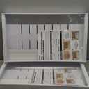 2Pack Expandable Pull Out Cabinet Organizer 21"Deep With Raising Pad for Framed Cabinets, Upgrade 3 Slide Rails Slide Out Drawers, Roll Out Shelves Adhesive,Adjustable Width 12.05"-20.4"White