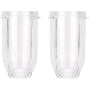 2 PCS Replacement Cups For Magic Bullet Replacement Parts 16OZ Blender Cups Jar compatible with 250W Magic Bullet MB1001 Series Juicer Mixer