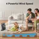 Cmyfato 20000mAh Rechargeable Battery Powered Fan - 10" Square Box Fan with 55H Runtime, 4 Speeds & Timer, 270 Pivot, Cordless & Portable for Home, Patio, Camping, Travel, Power Outages (No Remote)