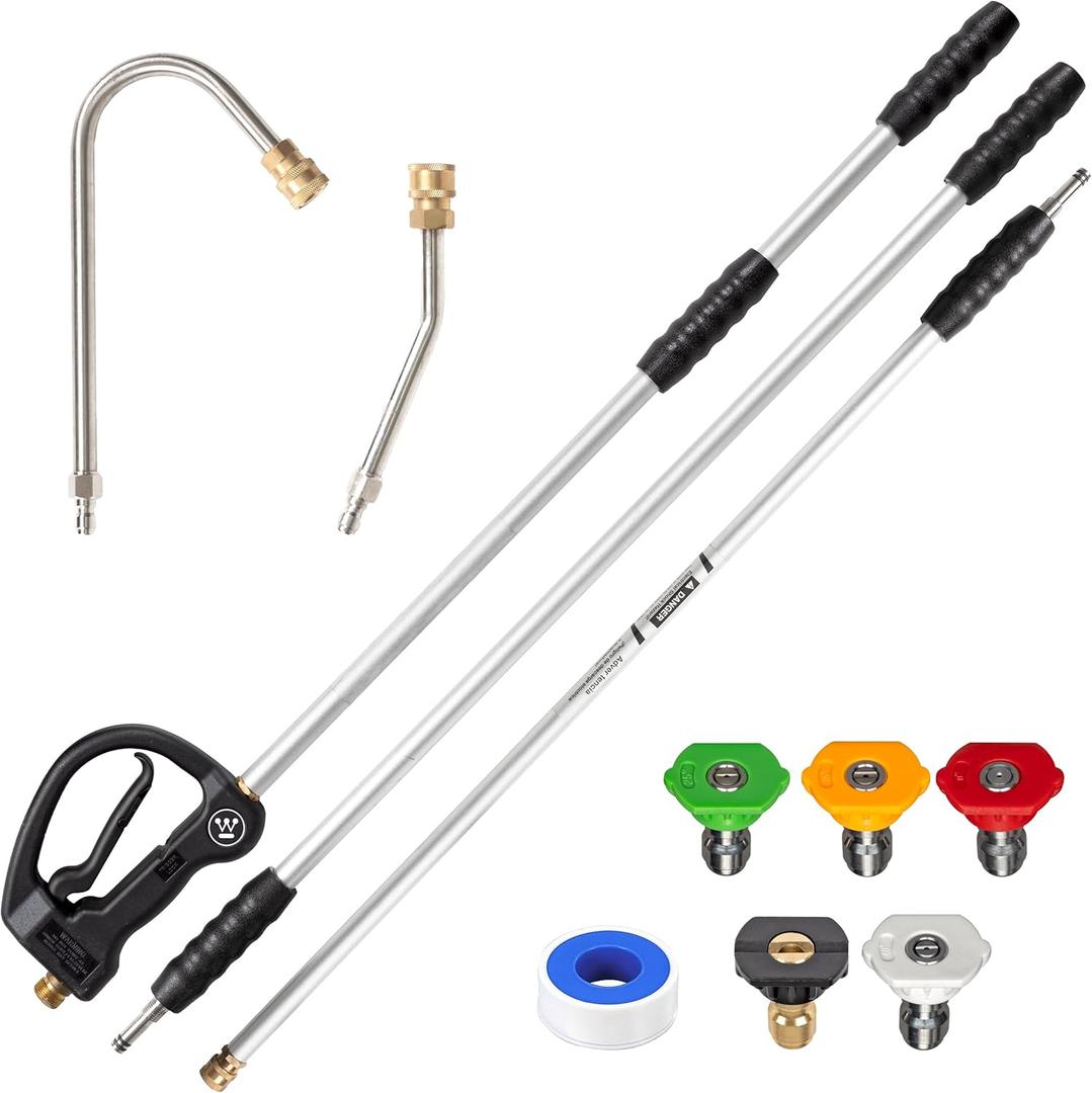 Westinghouse 9 Ft. Pressure Washer Extension Wand for Gas and Electric Pressure Washers, 126l X 1.3w X 1.3h Inches
