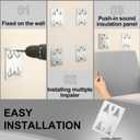 Blulu 50 Pcs Acoustic Panel Impaling Clips, 18 Gauge Galvanized Steel Sound Panel Wall Mount for Gypsum Board Plywood Masonry, Surface Mounting Impaling Clips for Acoustic Foam Panels (Silver)