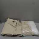 INLINAS Beige Blackout Curtains with Sheer Overlay - Grommet Top Thermal and Noise Reduction Panels for Bedroom and Living Room Light Blocking and Energy Saving, 52 x 96 Inches, Set of 2