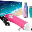 Bubble Removing Tool for Epoxy Resin and Acrylic Art, DIY Glitter Tumblers, Specially-Designed Heat Gun for Making Acrylic Resin Travel Mugs Tumblers to Remove Air Bubbles (Pink)