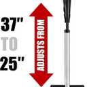 LOMGWAYS Baseball/Softball Batting Tee-(24"-46") Height Adjustable Premium Portable Baseball Tee with Removable Rubber Top and Heavy-Duty Base for All Ages
