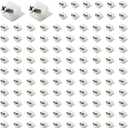 100 Pcs Drawer Bottom Support Brackets Drawer Wedges with Screws, Aulufft Plastic Corner Braces Furniture Bottom Sagging Repair Fix Mend Mending Wedges with Screws, White